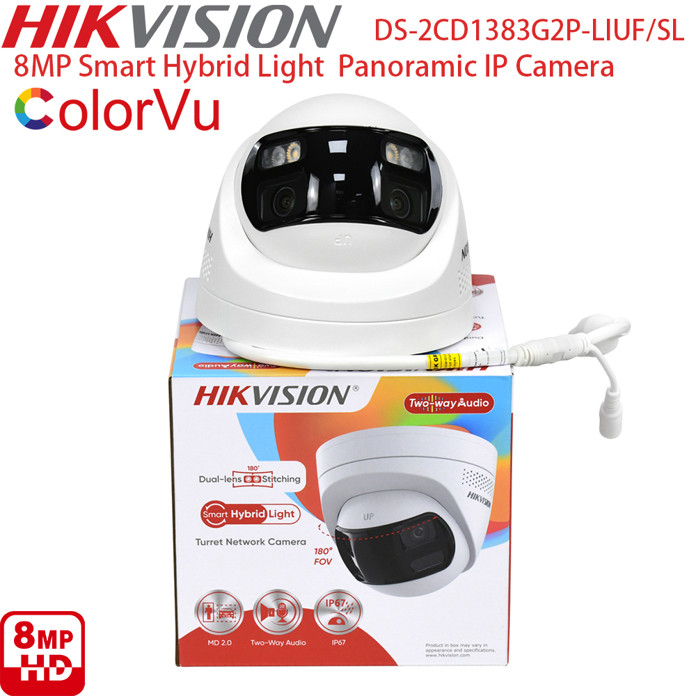 Home Security Hikvision - Hikvision DS-2CD1383G2P-LIUF/SL 8 MP 180° Panoramic
