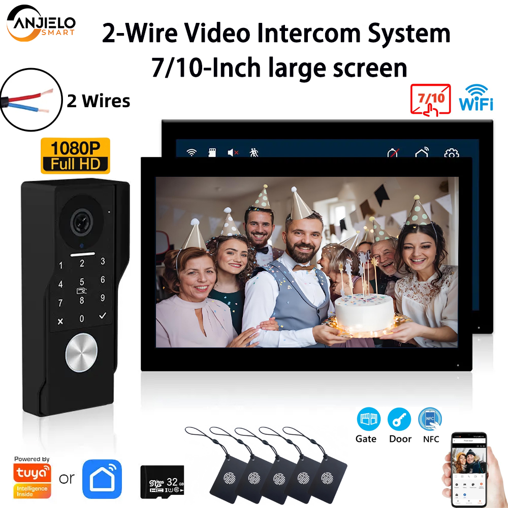 Home Security Uk - ANJIELO SMART Doorbell Video Intercom Camera