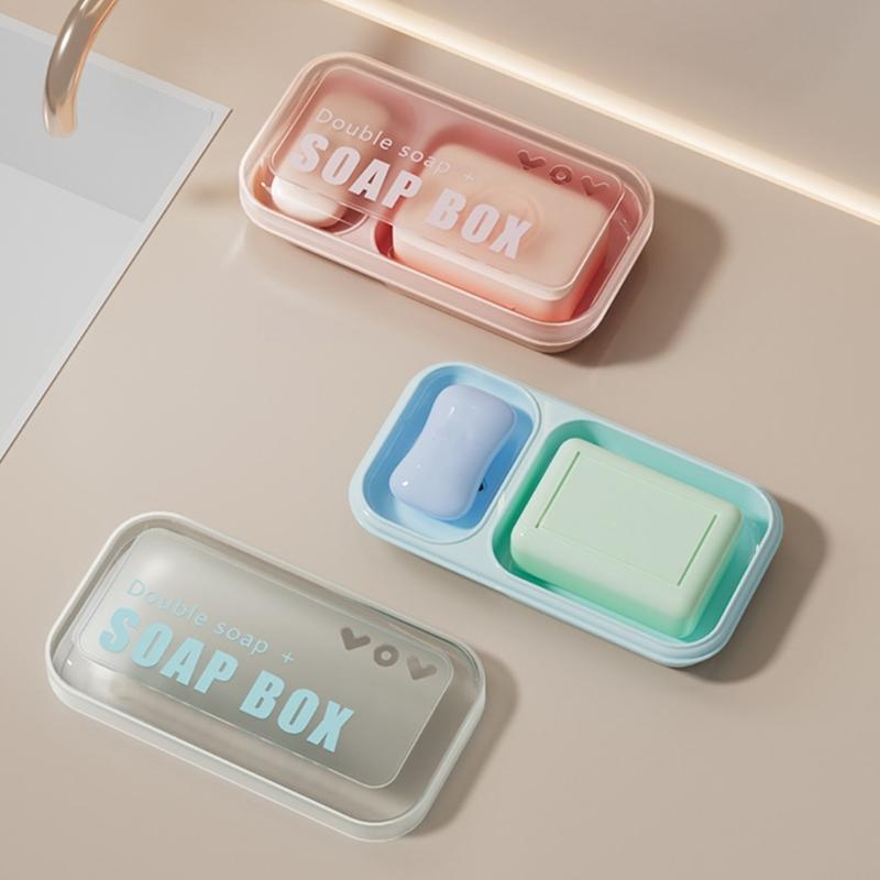 Home Security Essential - Double Compartment Soap Holder Box With