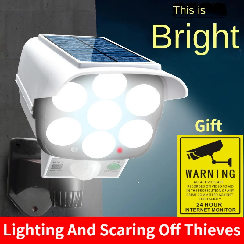 Home Security With Monitoring - Outdoor Solar Light Motion Sensor Security