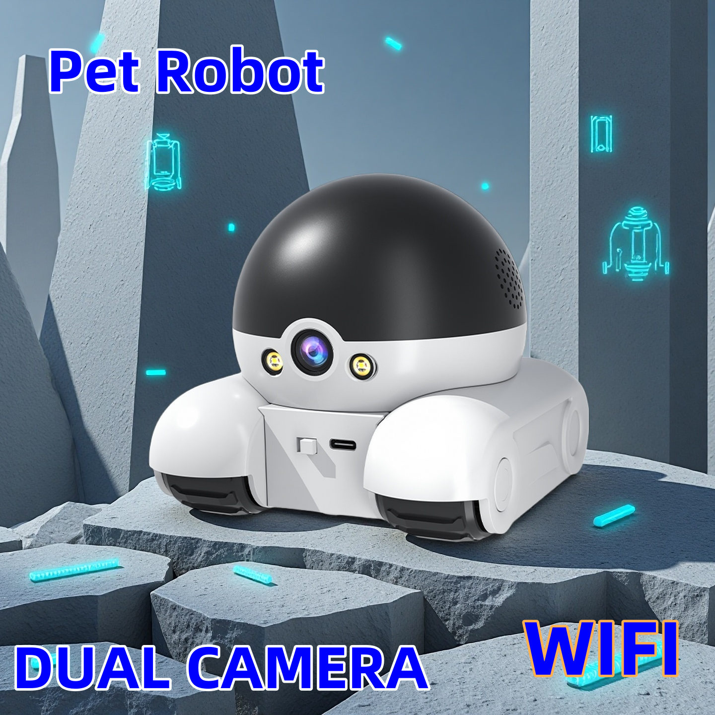 Home Security Robots - Pet Mobile Camera HD 4MP 4K