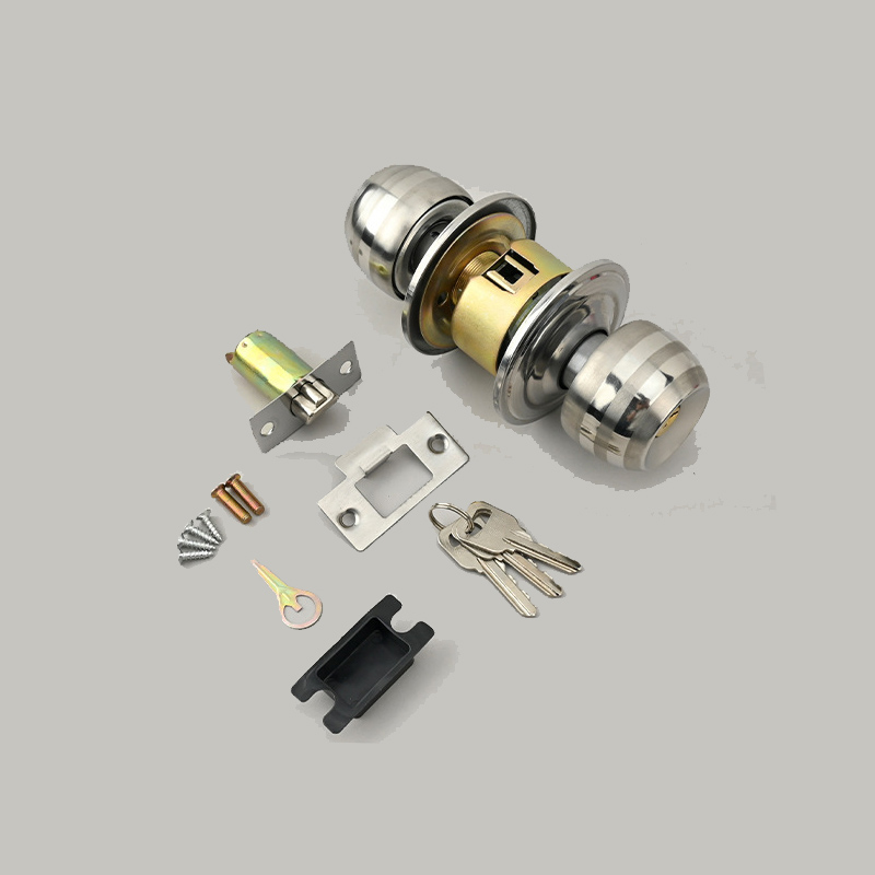 Home Security Key - Stainless Steel Golden Round Ball Privacy