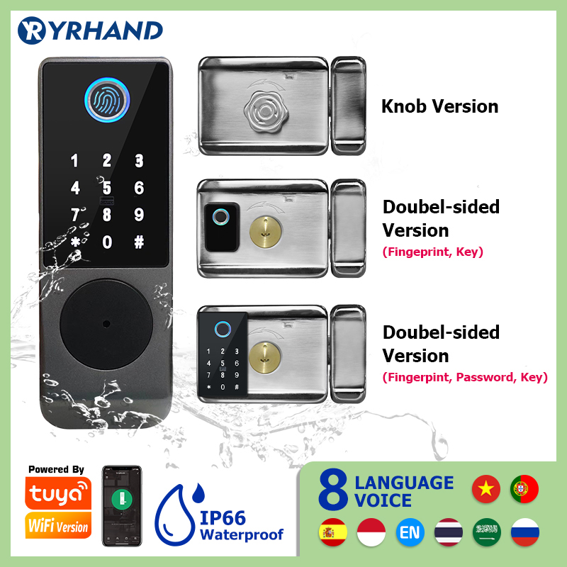 Home Security Essential - Tuya Smart lock Waterproof Wifi Double