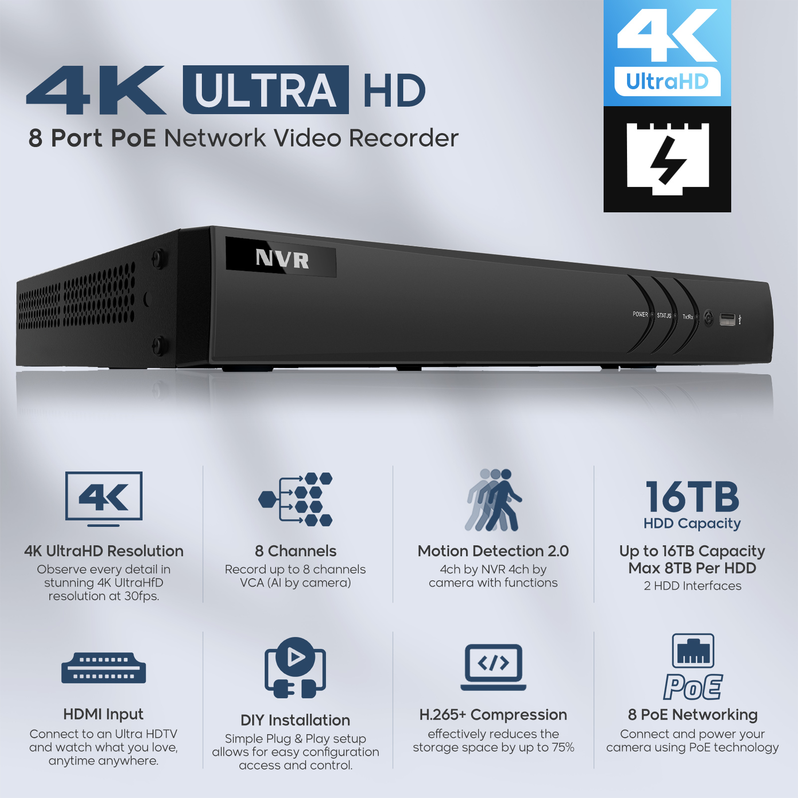 8CH Network Video Recorder for - Home Security Hikvision ulasan dan harga