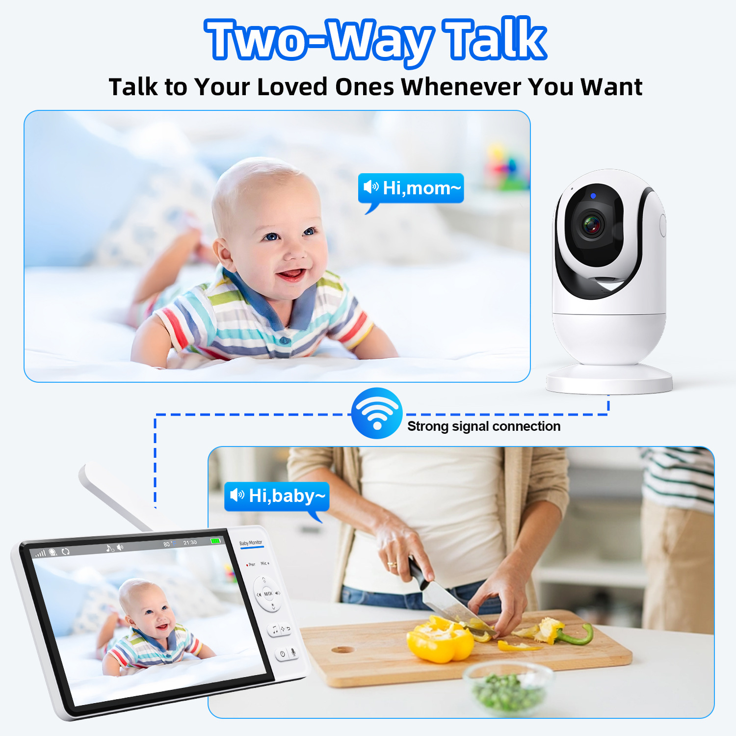 7 Inch Video Baby Monitor with - Home Security Wireless Camera ulasan dan harga