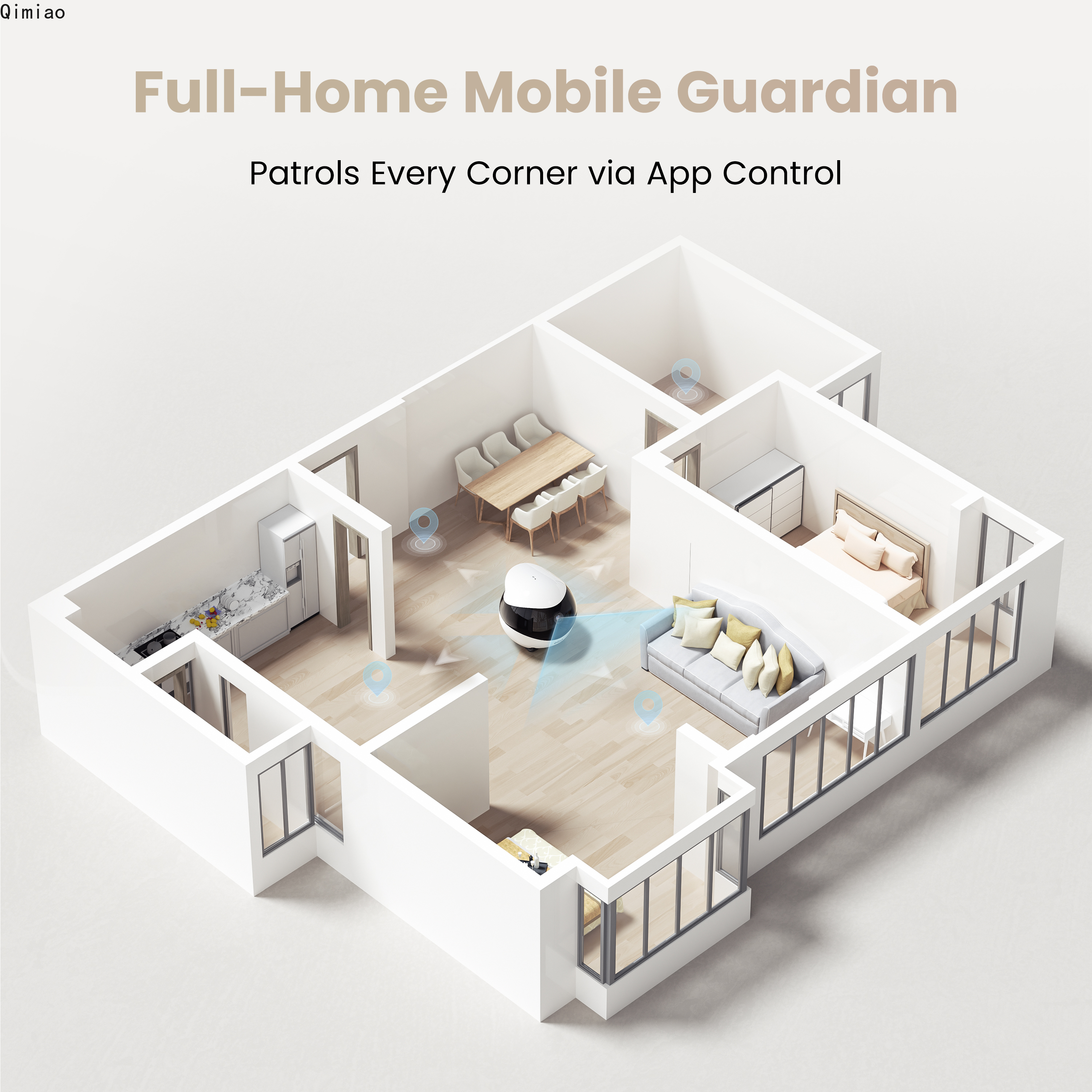 Enabot EBO AIR 2 Companion Rob - Home Security Robots ulasan dan harga