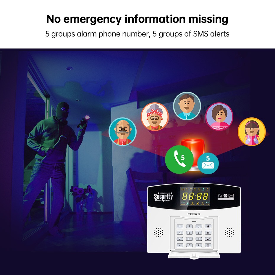 Fuers Tuya Smart Alarm System  - Home Security Phone Number ulasan dan harga