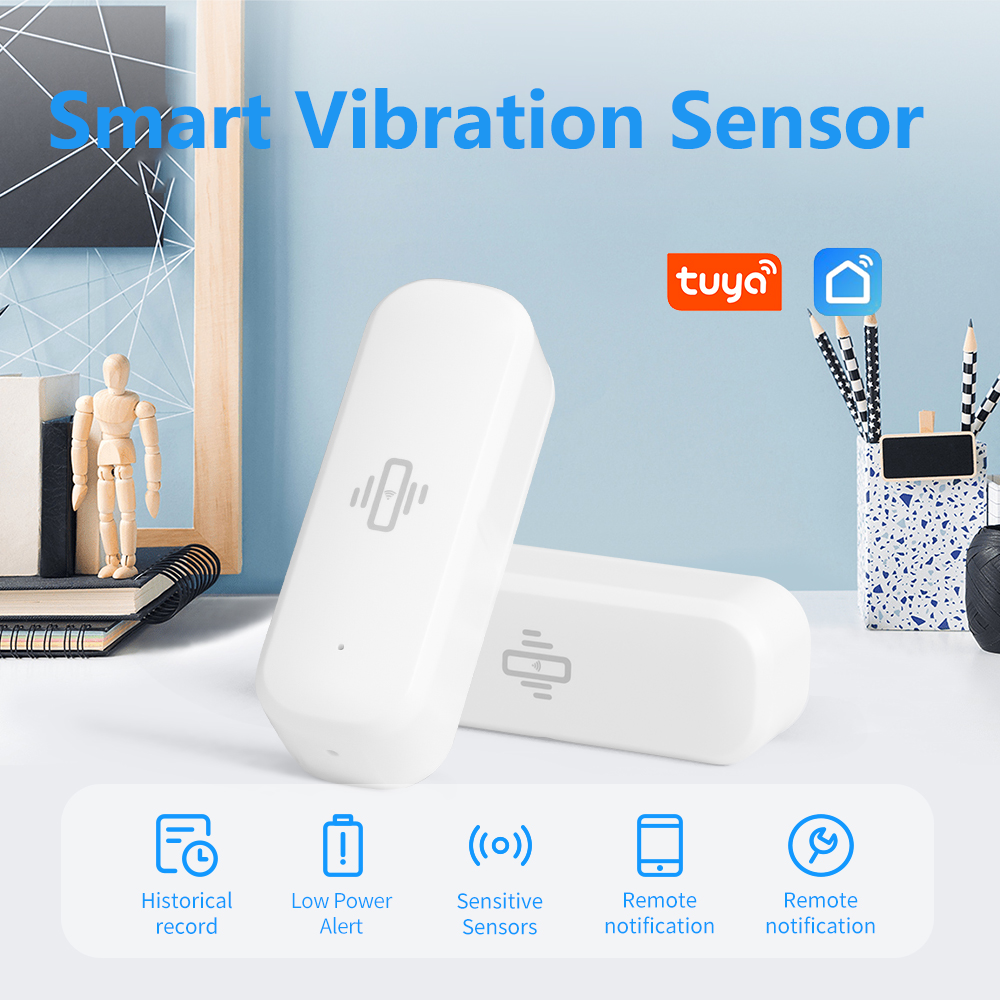 Tuya Smart WiFi Vibration Sens - Home Security With Monitoring ulasan dan harga