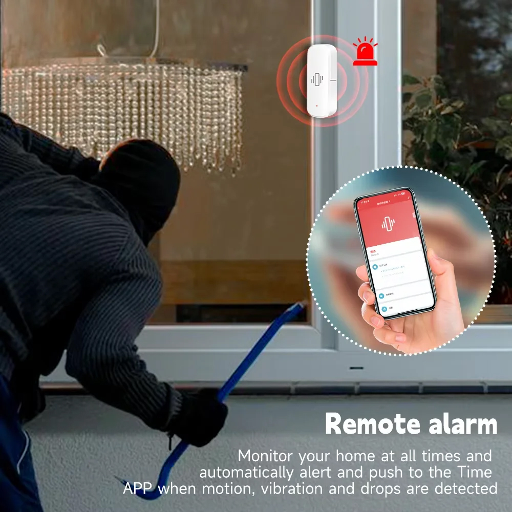 Smart ZigBee Vibration Sensor  - Home Security With Monitoring ulasan dan harga