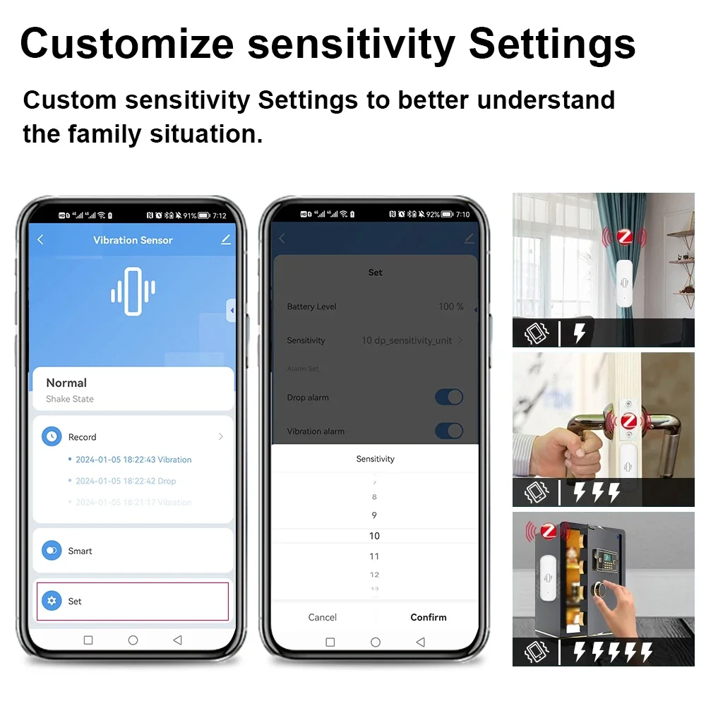 Smart ZigBee Vibration Sensor  - Home Security With Monitoring ulasan dan harga