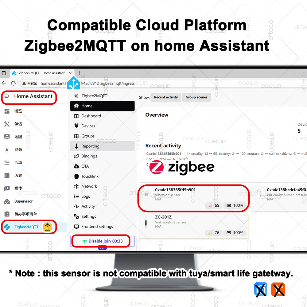 ZigBee Smart Vibration Sensor  - Home Security With Monitoring ulasan dan harga