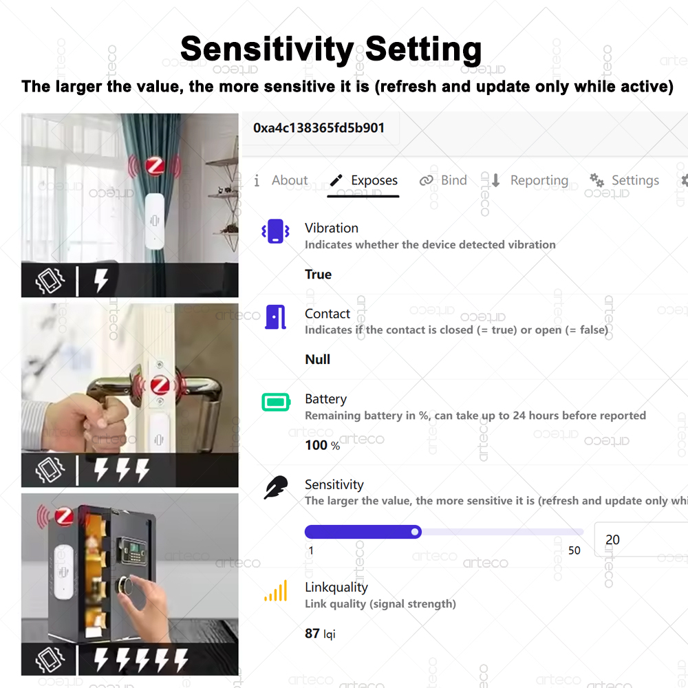 ZigBee Smart Vibration Sensor  - Home Security With Monitoring ulasan dan harga