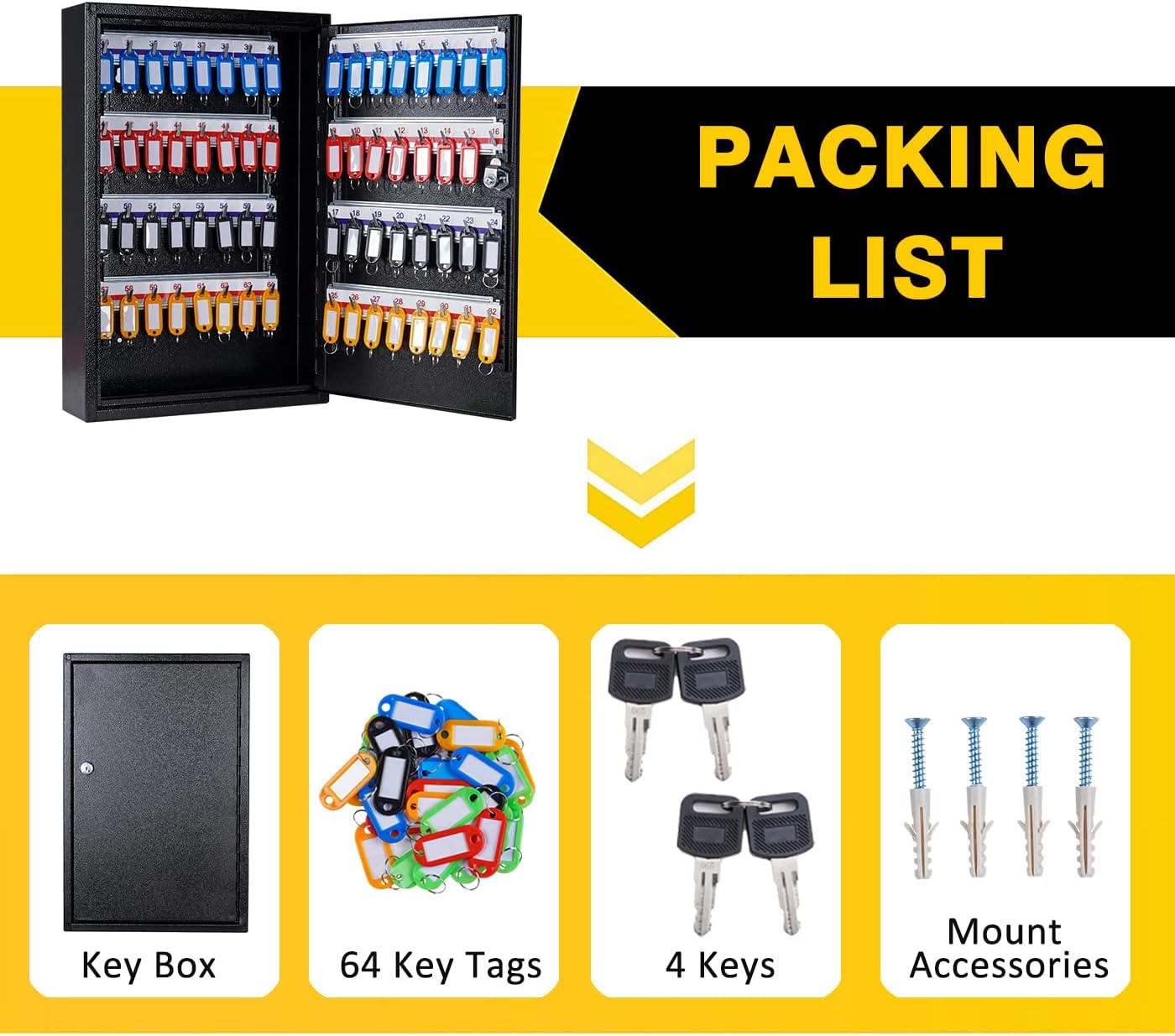 64-Position Wall-Mounted Key C - Home Security Key ulasan dan harga