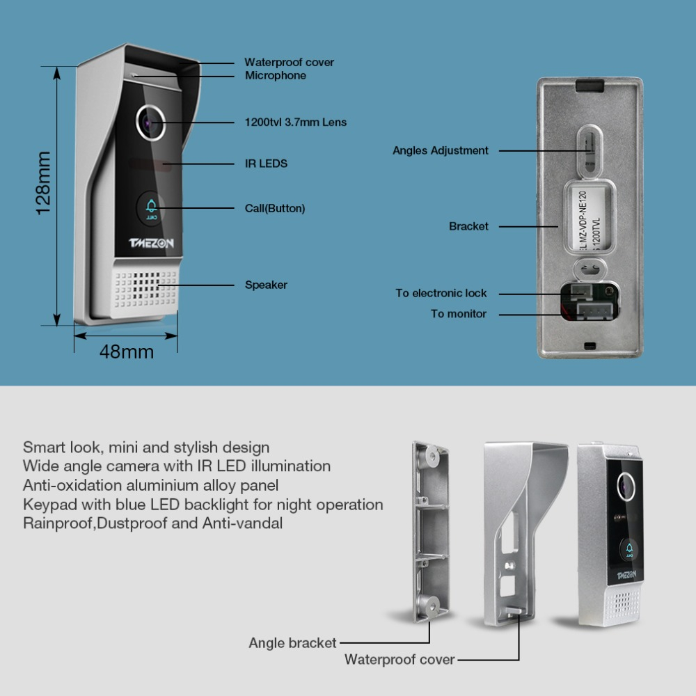 TMEZON 7 Inch Video Door Phone - Home Security Uk ulasan dan harga