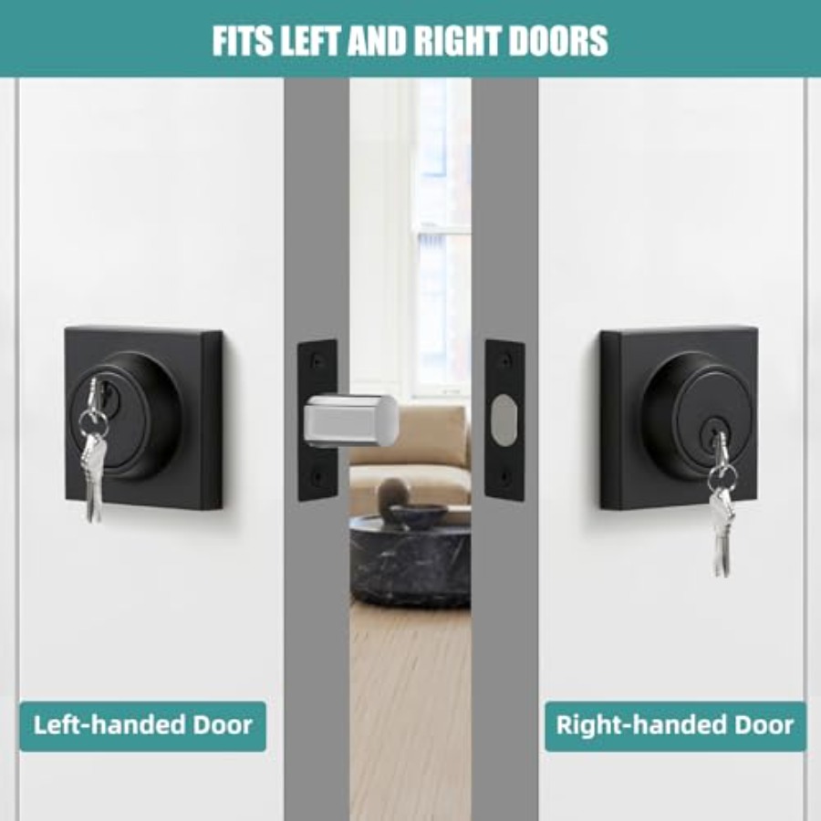 Matte Black Square Single Cyli - Home Security Key ulasan dan harga