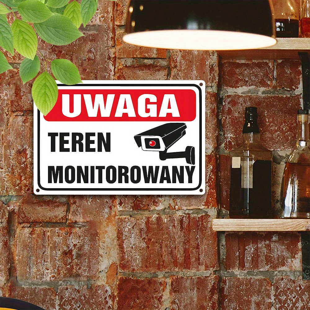 2D Flat,Vintage Metal Sign,Pol - Home Security With Monitoring ulasan dan harga