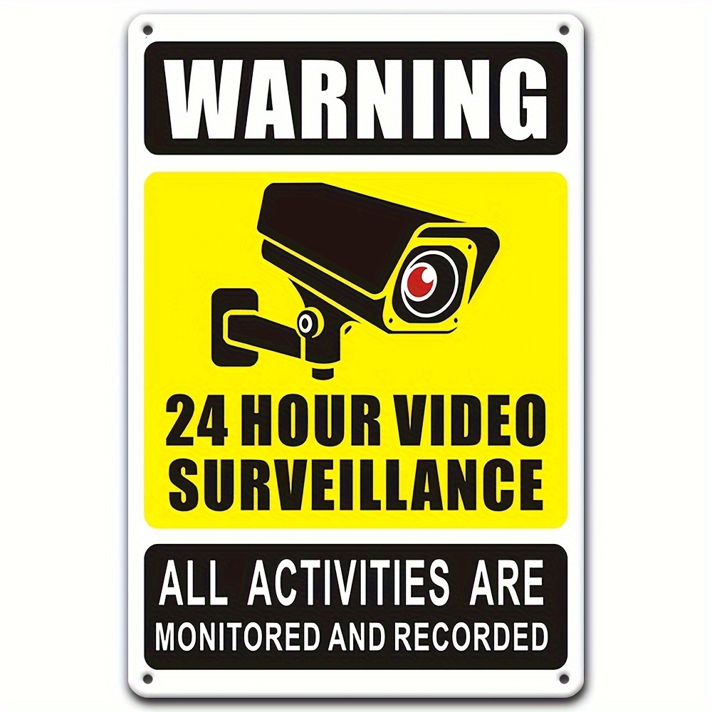 24/7 Video Surveillance Warnin - Home Security With Monitoring ulasan dan harga
