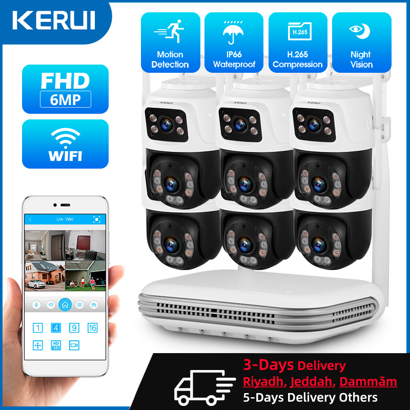 KERUI Waterproof 6MP HD Wirele - Home Security Wireless Camera ulasan dan harga
