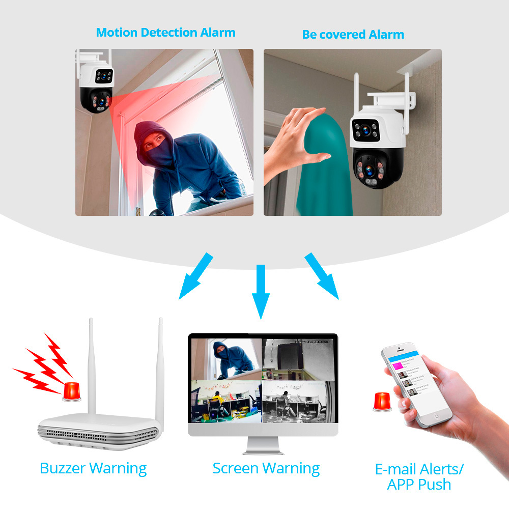KERUI Waterproof 6MP HD Wirele - Home Security Wireless Camera ulasan dan harga