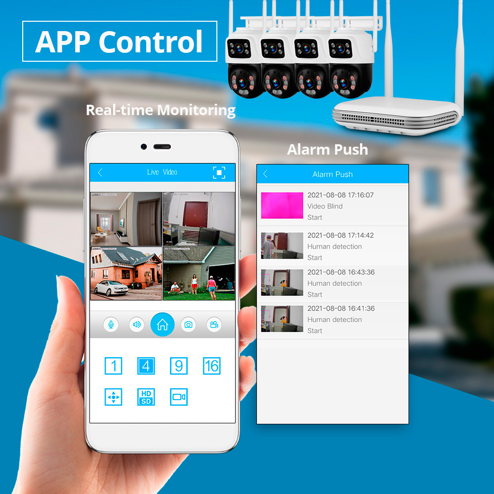 KERUI Waterproof 6MP HD Wirele - Home Security Wireless Camera ulasan dan harga
