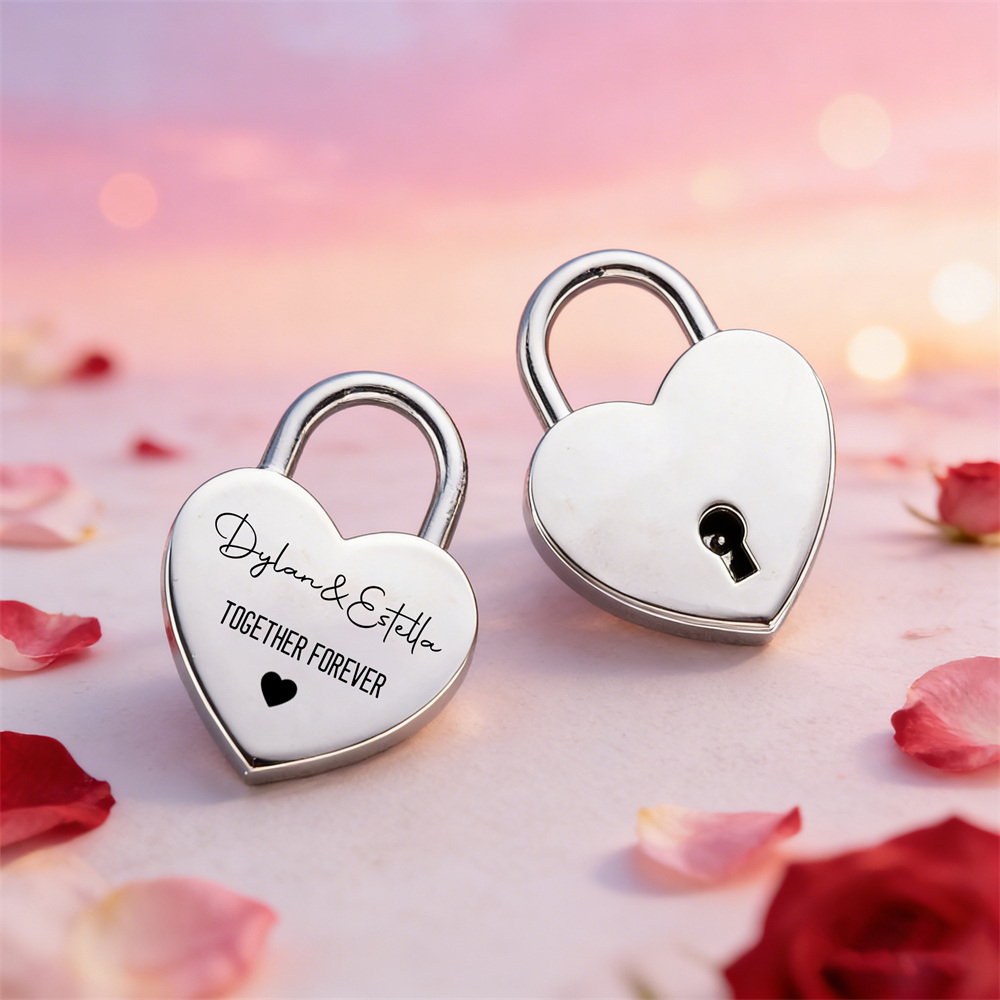Custom Name Heart-Shaped Padlo - Home Security Key ulasan dan harga