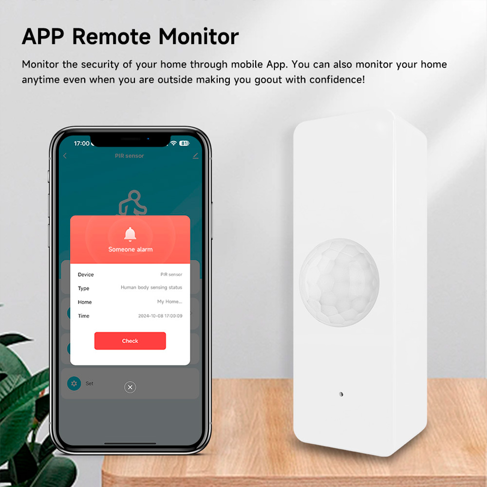 WiFi Smart PIR Motion Sensor T - Home Security With Monitoring ulasan dan harga