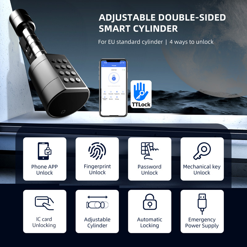 Smart Euro Cylindrical Door Lo - Home Security Essential ulasan dan harga