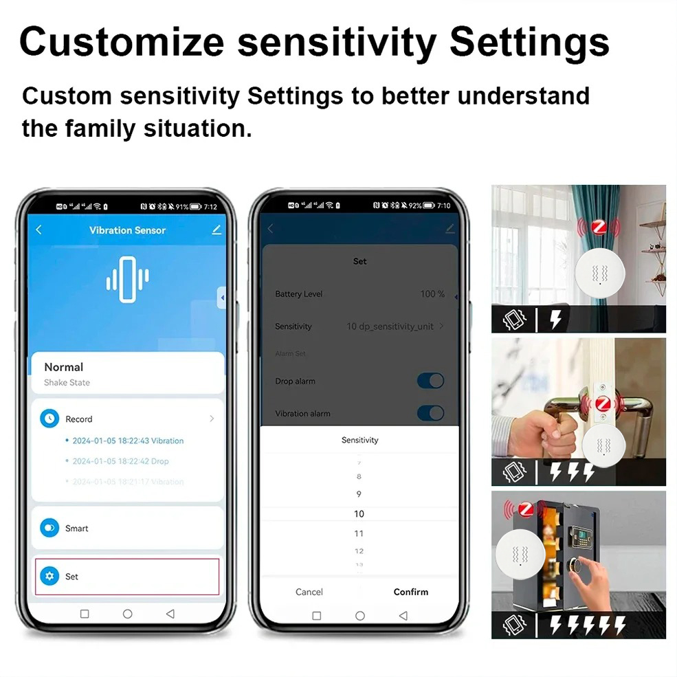 Tuya ZigBee Smart Vibration &  - Home Security With Monitoring ulasan dan harga