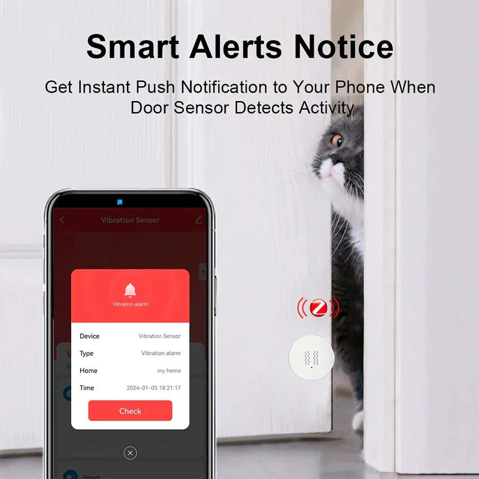 Tuya ZigBee Smart Vibration &  - Home Security With Monitoring ulasan dan harga