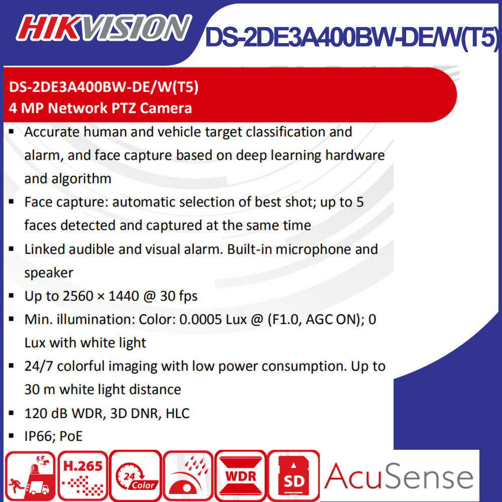 Hikvision DS-2DE3A400BW-DE/W(T - Home Security Hikvision ulasan dan harga