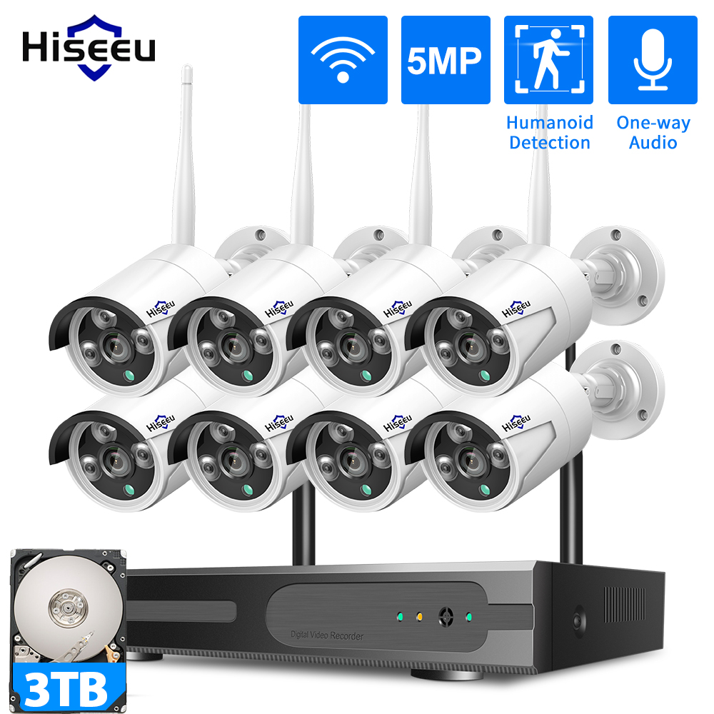 Hiseeu 3/5/8MP WiFi CCTV Camer - Home Security Wireless Camera ulasan dan harga