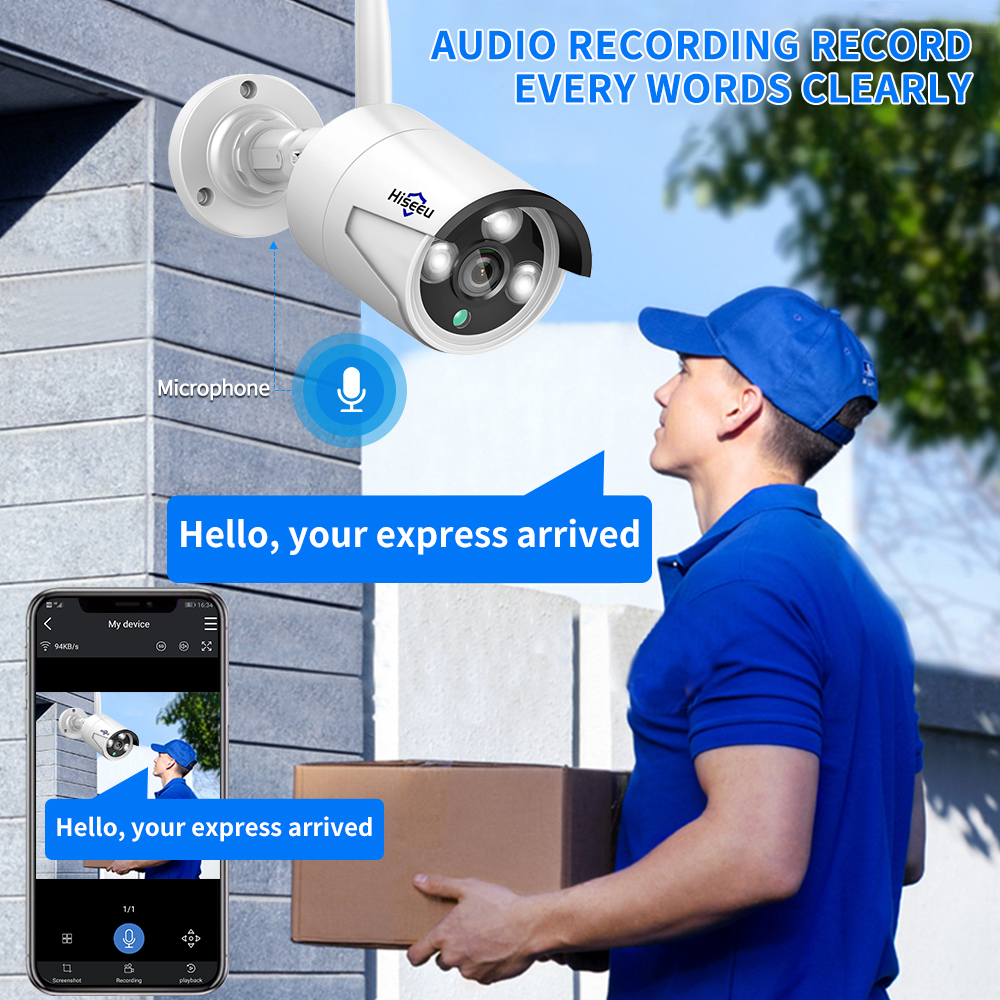 Hiseeu 3/5/8MP WiFi CCTV Camer - Home Security Wireless Camera ulasan dan harga
