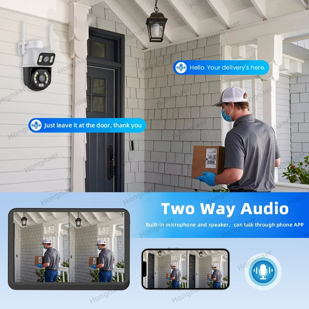 Hongnaer 6MP 4CH Dual Lens Hom - Home Security Wireless Camera ulasan dan harga