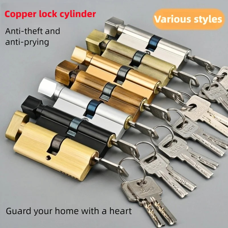 Wooden Door Lock Cylinder with - Home Security Key ulasan dan harga
