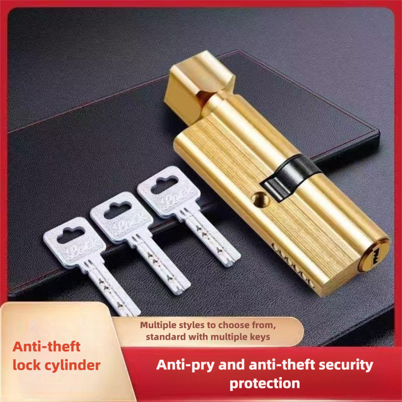 Wooden Door Lock Cylinder with - Home Security Key ulasan dan harga