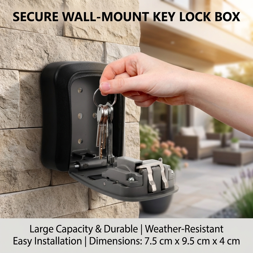 Wall Mount Key Lock Box with 4 - Home Security Essential ulasan dan harga
