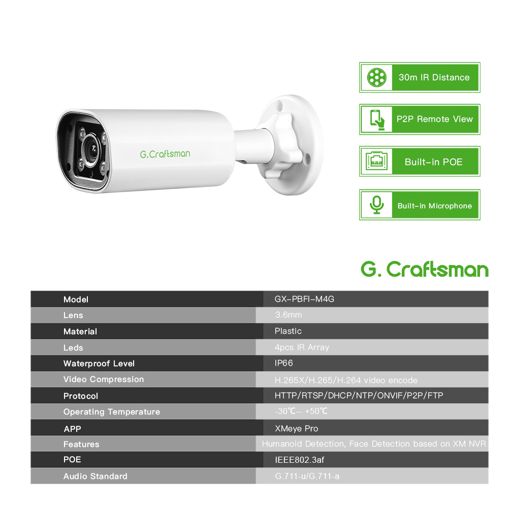 C GC PB 4MP POE IP Camera,Buil - Home Security With Monitoring ulasan dan harga