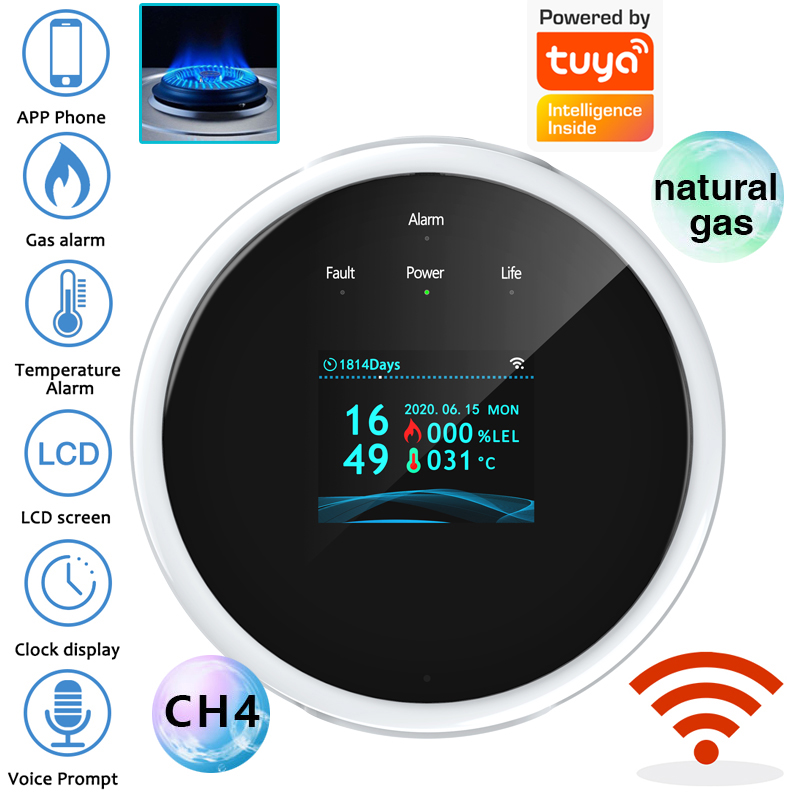 2.4G WiFi Gas Alarm Sensor Com - Home Security With Monitoring ulasan dan harga