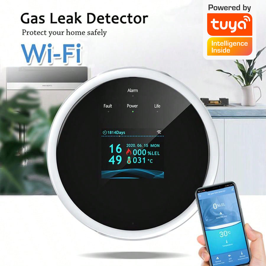 2.4G WiFi Gas Alarm Sensor Com - Home Security With Monitoring ulasan dan harga