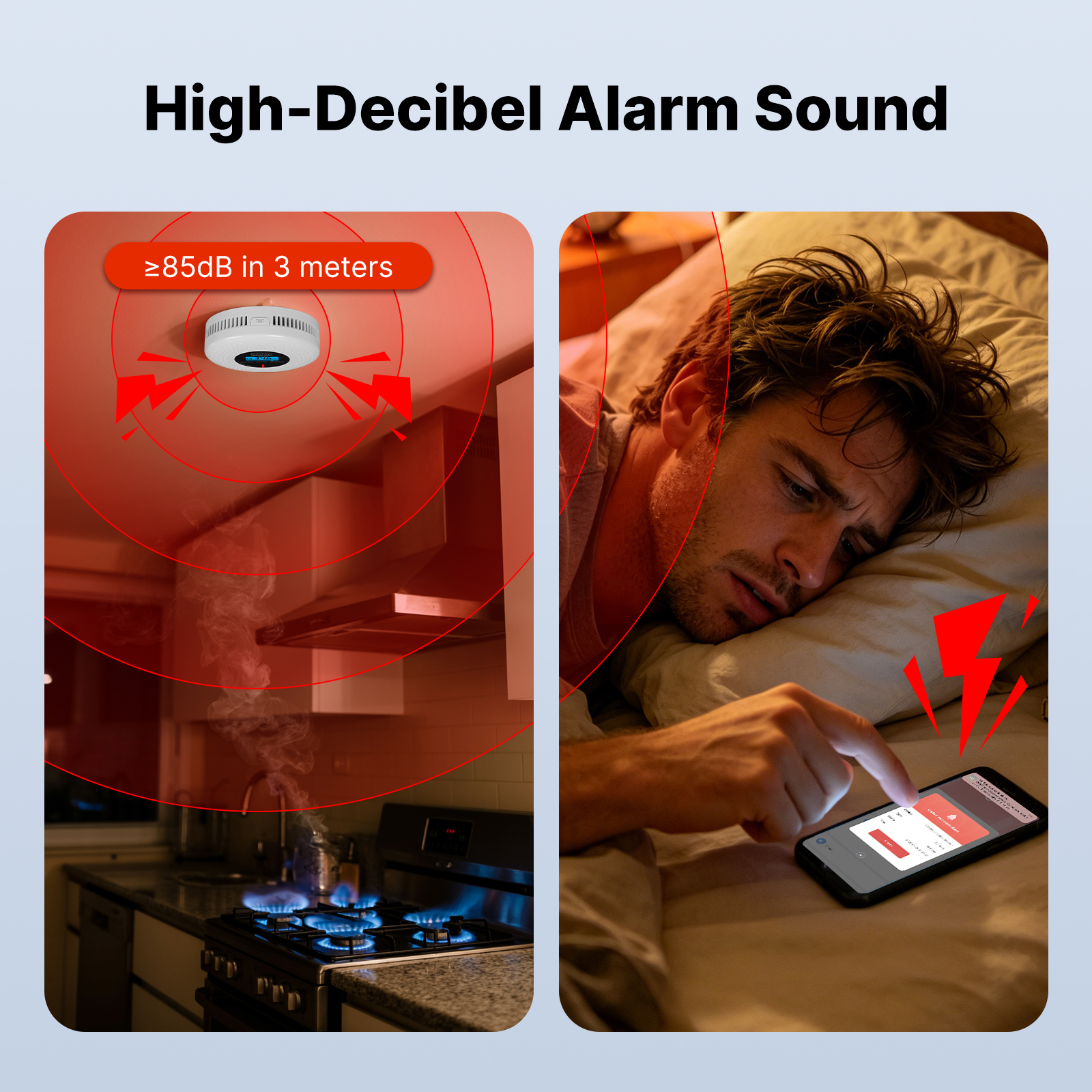 MOES Tuya Zigbee Smart Smoke C - Home Security With Monitoring ulasan dan harga