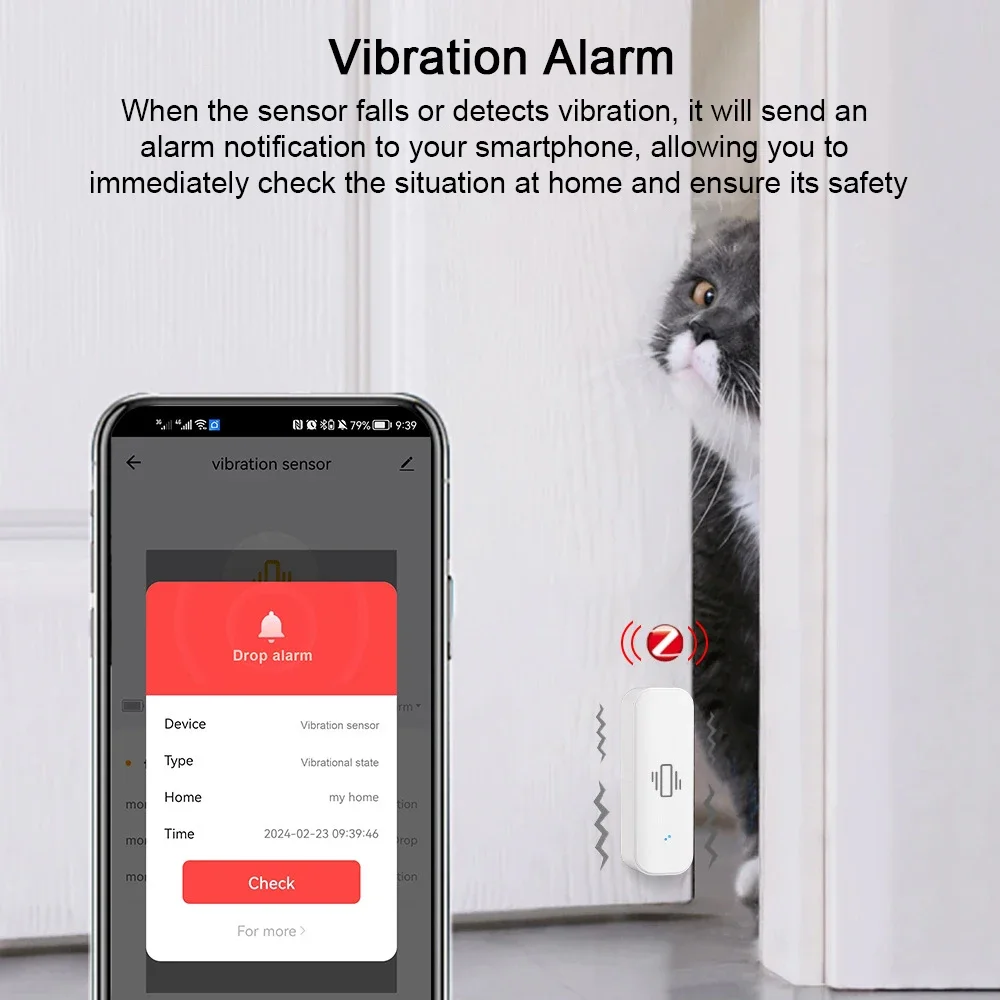 Tuya WiFi/Zigbee Smart Vibrati - Home Security With Monitoring ulasan dan harga