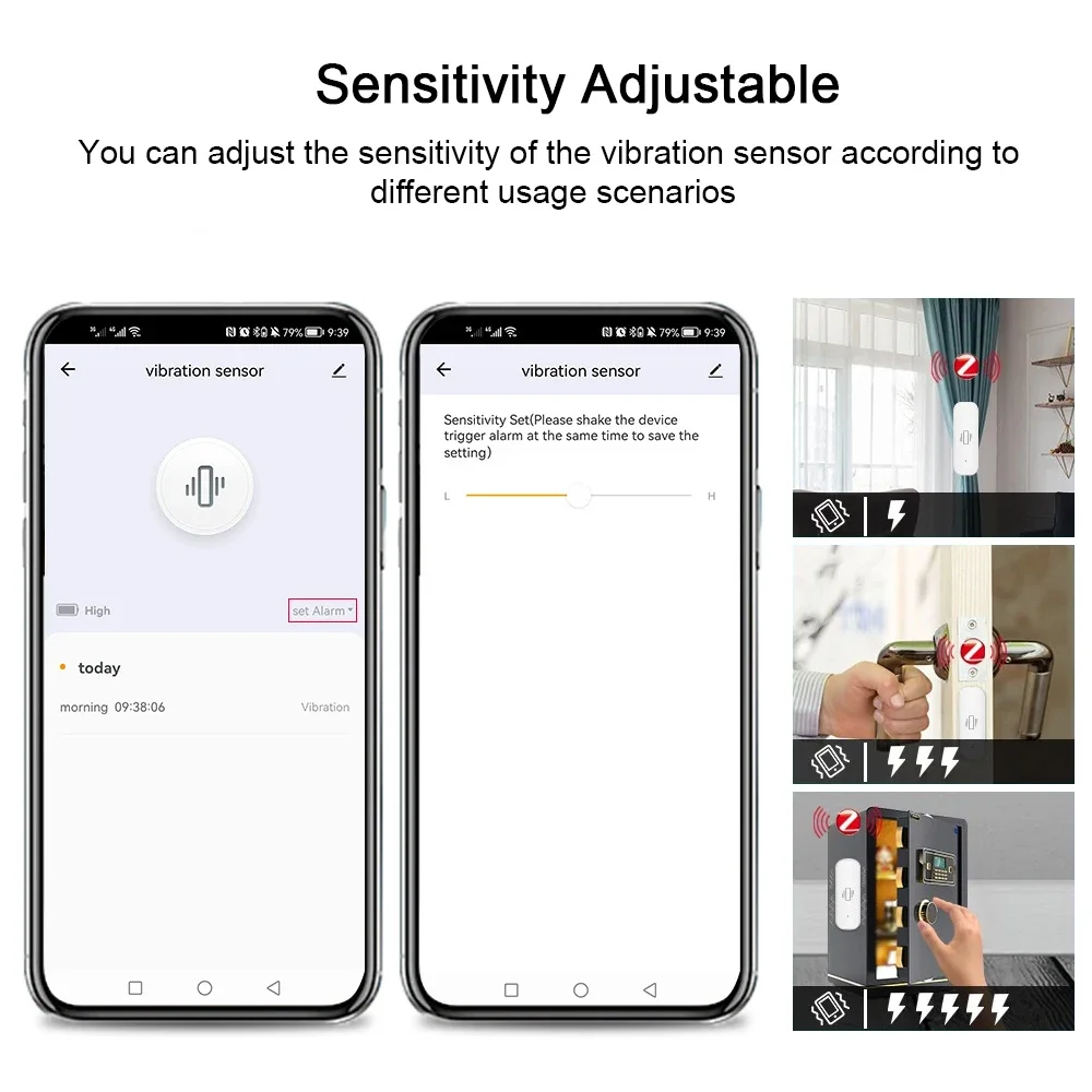 Tuya WiFi/Zigbee Smart Vibrati - Home Security With Monitoring ulasan dan harga