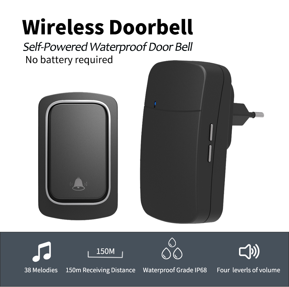 Wireless Doorbell Welcome Chim - Home Security Uk ulasan dan harga