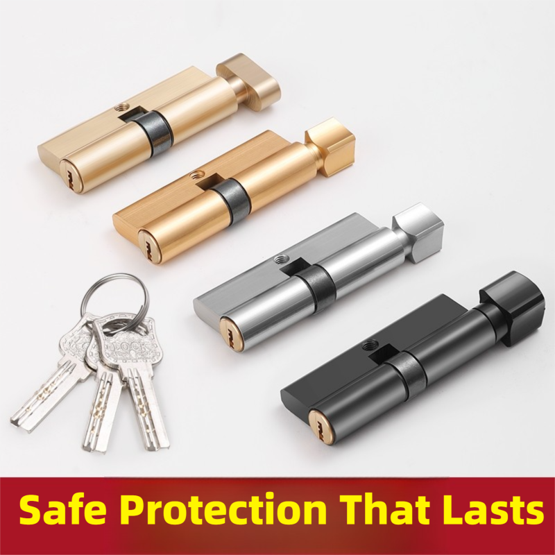 Wooden Door Lock Cylinder with - Home Security Key ulasan dan harga
