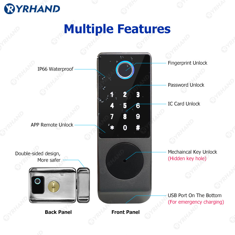 Tuya Smart lock Waterproof Wif - Home Security Essential ulasan dan harga